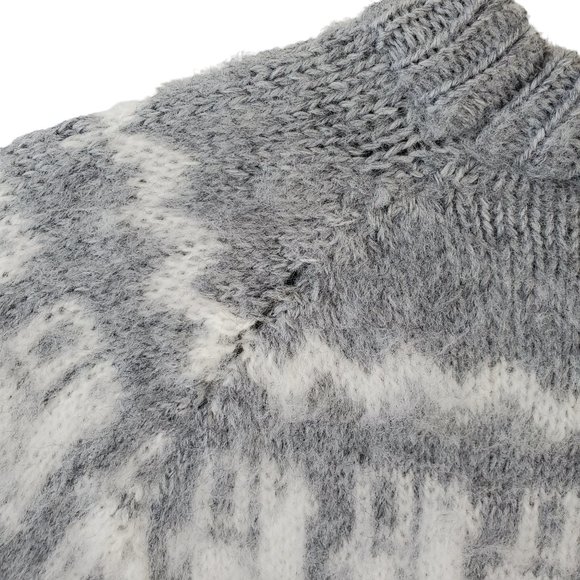 Vintage Fair Isle Alpaca Wool Sweater Women's M Bolivia Knit Handmade Pullover - Picture 11 of 12